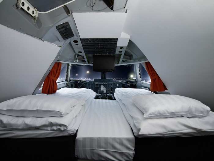 The best room in the hotel is the cockpit suite, which features a gorgeous panoramic view.