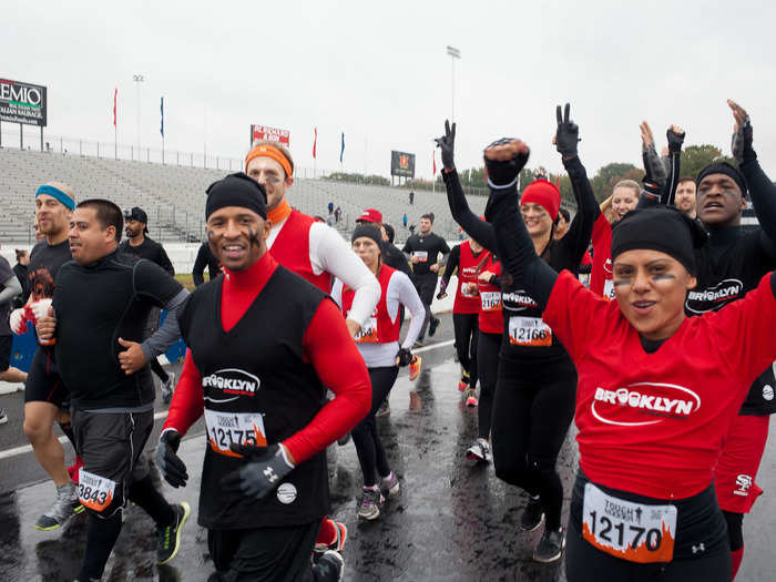 After giving Corvelle a high-five, the team was off. They nearly sprinted the first mile of the course. It was tough to keep up. Everyone on the team is a former collegiate or high school athlete. Among the sports: soccer, baseball, track, tennis, basketball, swimming, and power lifting.