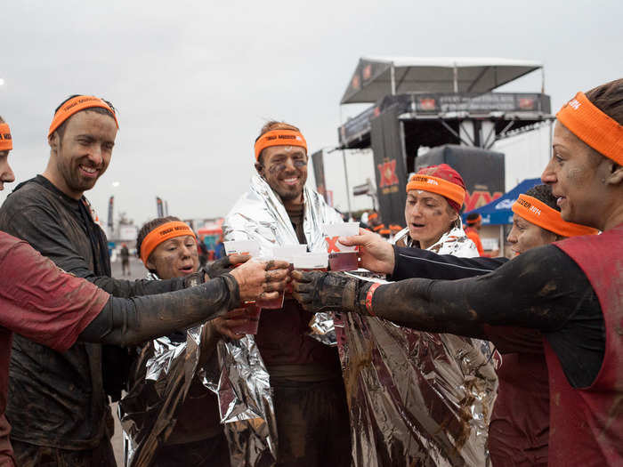 The Brooklyn team was pretty stoked about finishing. Team members said that on a difficulty scale from one to ten, the course was about a seven.