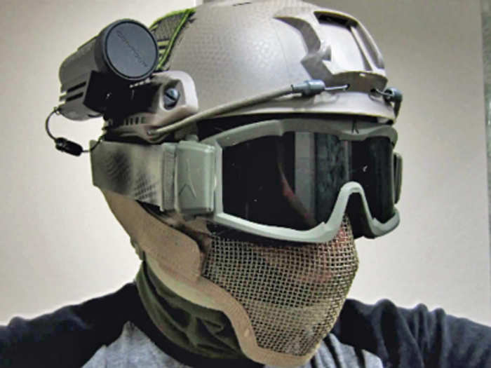 Helmets like this will stop shrapnel, but have also been known to deflect sniper rounds.