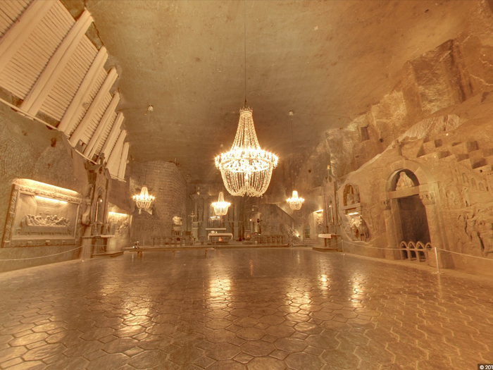 The Wieliczka Salt Mine in Poland was built in the 13th century and was used to mine table salt until 2007.