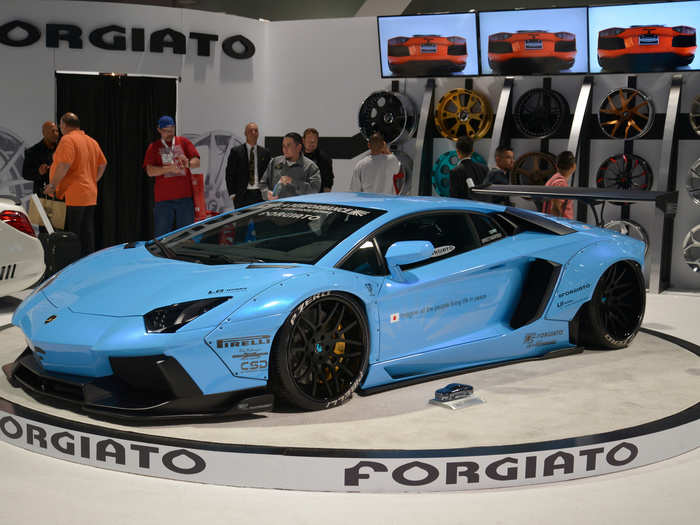 ... or this Lamborghini Aventador with aftermarket Forgiato wheels.