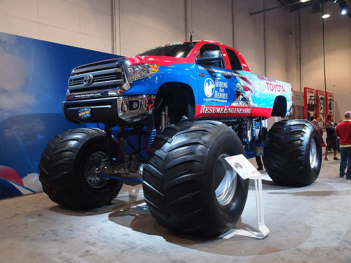 Toyota brought their Tundra monster truck to show off.