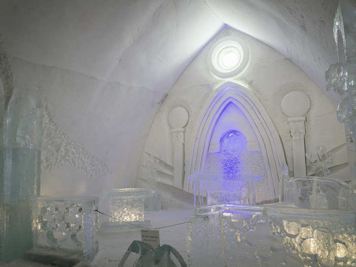 The Hotel de Glace in real life looks stunning.