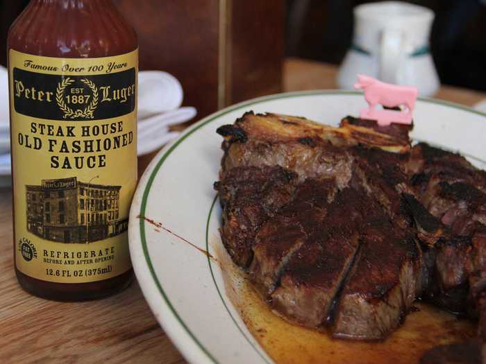 Feast on a juicy, dry-aged steak from the famous Peter Luger Steakhouse in Brooklyn, New York.