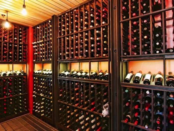 A wine cellar has lots of room for the owner