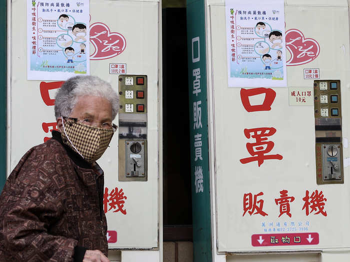 In Taiwan, customers can buy medical face masks from vending machines. These were especially popular during the bird flu outbreak.