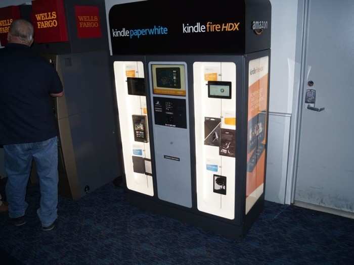 Amazon recently entered the vending machine market by introducing this Kindle Fire vending machine at McCarran Airport in Las Vegas. The machine sells Kindles and accessories to entertainment-strapped travelers.