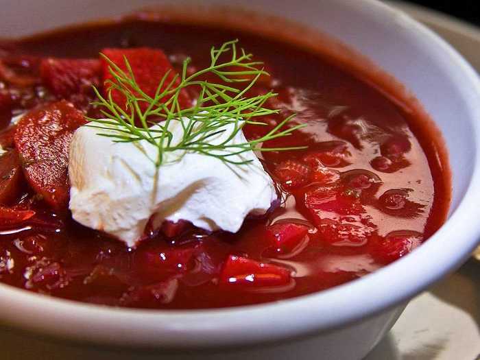 Recently, some Russian restaurants have stopped using the word "borscht" — instead opting to say "beet root soup" — because the word "borscht" is Ukrainian.