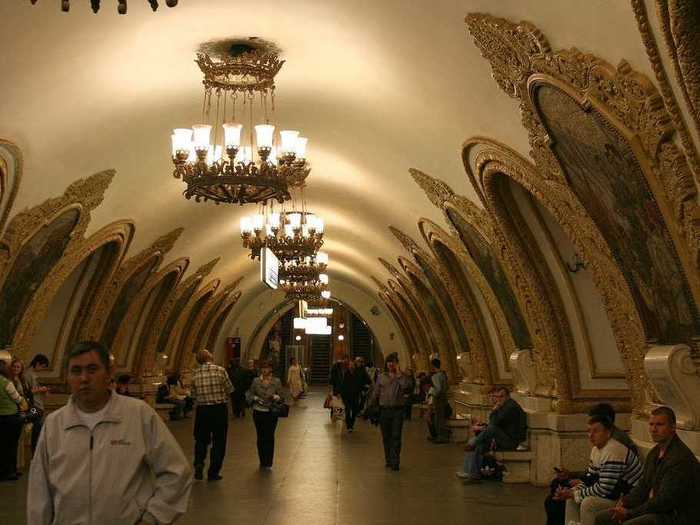 Moscow has a super-beautiful subway system, including the 4th deepest station in the world.