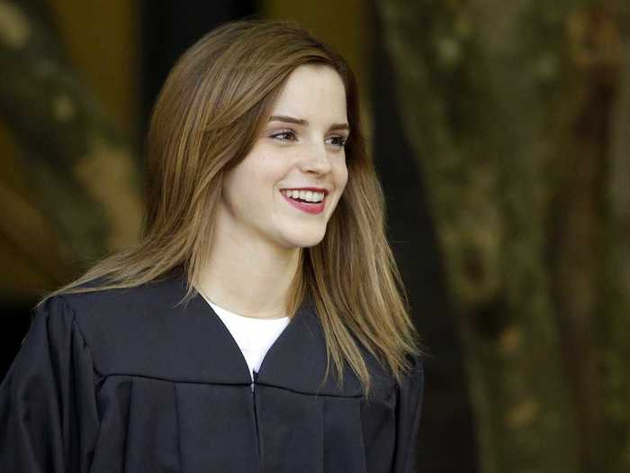 Emma Watson did Hermoine proud during her studies at Brown.