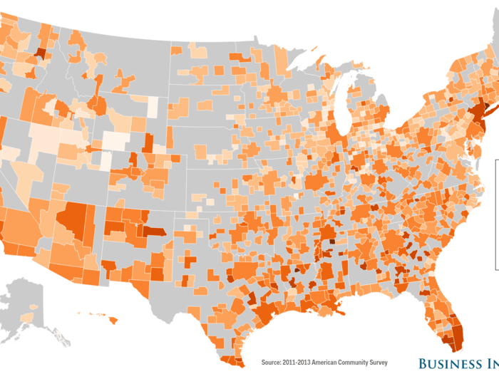 Inequality varies geographically across the country: