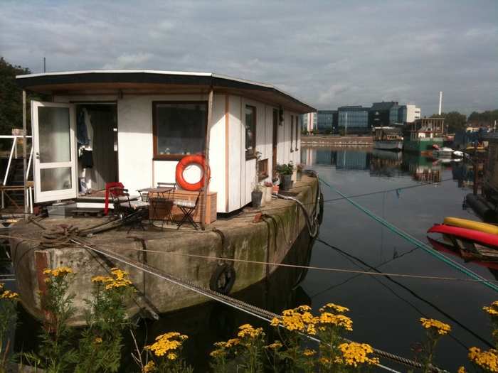 Explore Copenhagen from this houseboat.