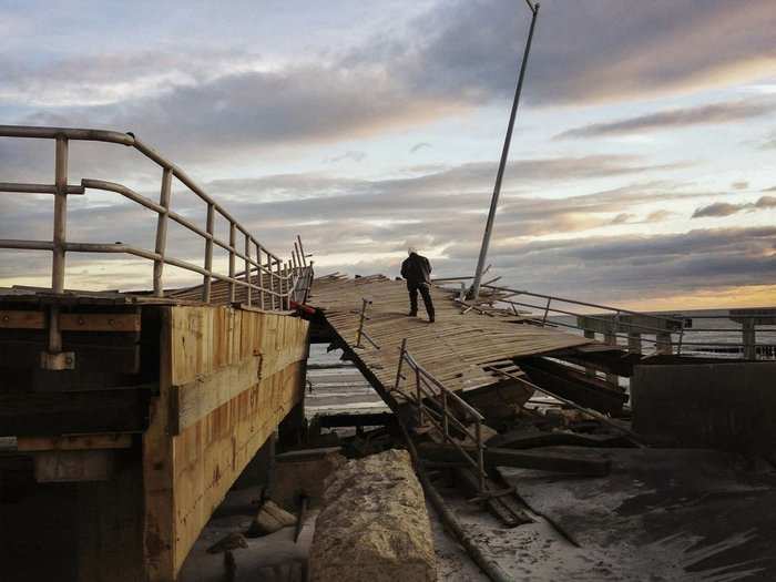 Many Magnum photographers are used to photographing in dangerous scenarios and disaster zones, both abroad and at home. Michael Christopher Brown shot this photo on his iPhone after Hurricane Sandy in 2012.