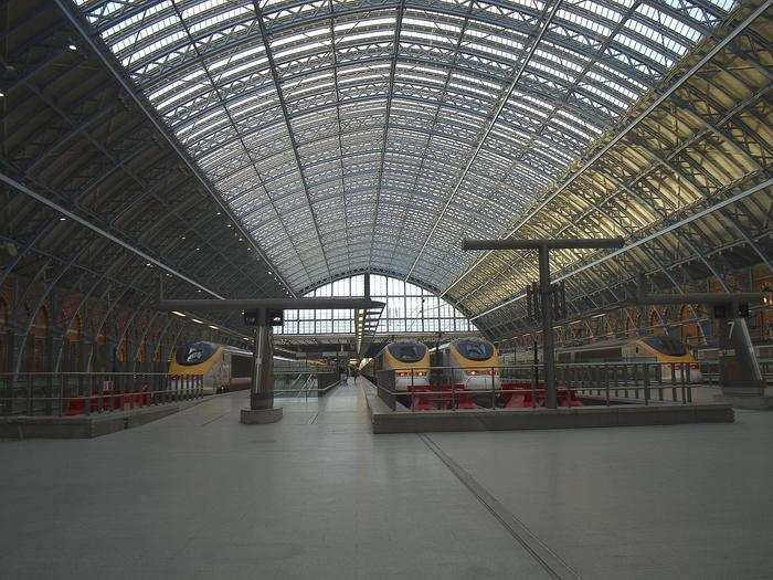 All Eurostar trains out of the UK depart from the stylish St. Pancras International Station in London.