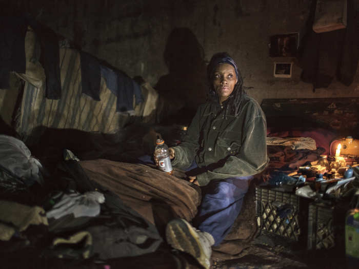 Reese says that the inhabitants of the tunnel allowed her into their world because they wanted their lives and plight to be documented. "The men and women involved understood why the photographs were necessary for a complete and balanced story," she says. She says she never knew quite what would happen or who she would meet. "I just followed them," Reese says.