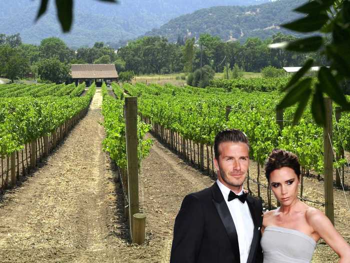 David and Victoria Beckham, Napa Valley, California