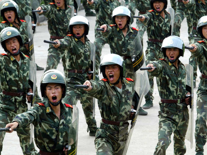 It describes the aim of the Chinese paramilitary police