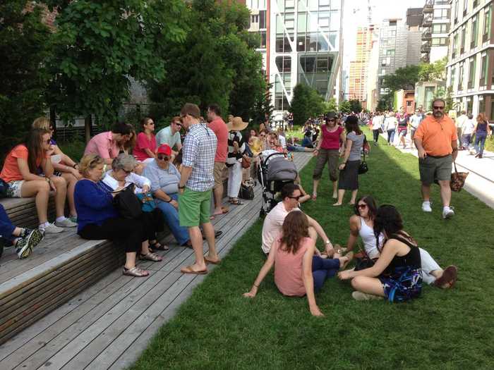 Stroll above the New York City streets on the High Line.