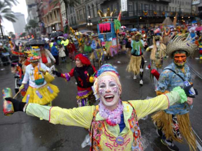 Visit New Orleans during Mardi Gras.