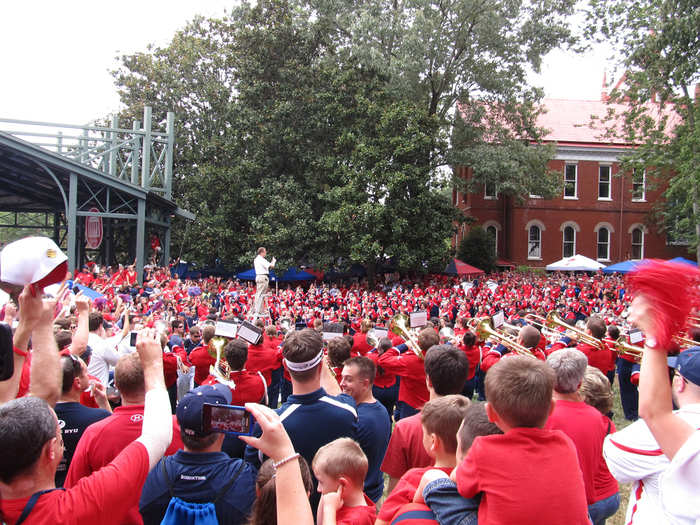 Tailgate on the Ole Miss campus at the Grove on game day.