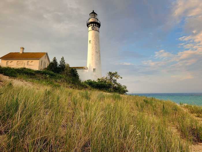 Climb the sand bluffs at Sleeping Bear Dunes for the ultimate view of Lake Michigan.