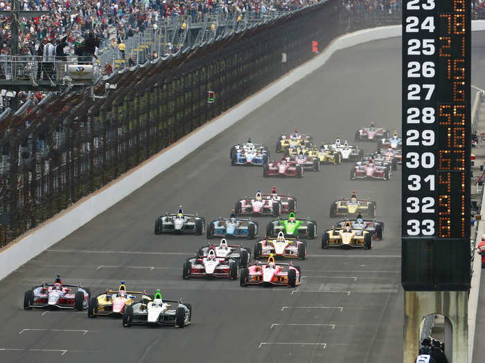 Cheer on the racers at the Indy 500, an annual race at the Indianapolis Motor Speedway in Indiana.