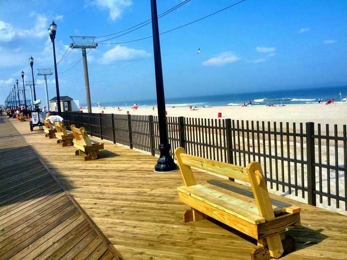 Stroll down the boardwalk in Seaside Heights and take in the beautiful Jersey Shore.