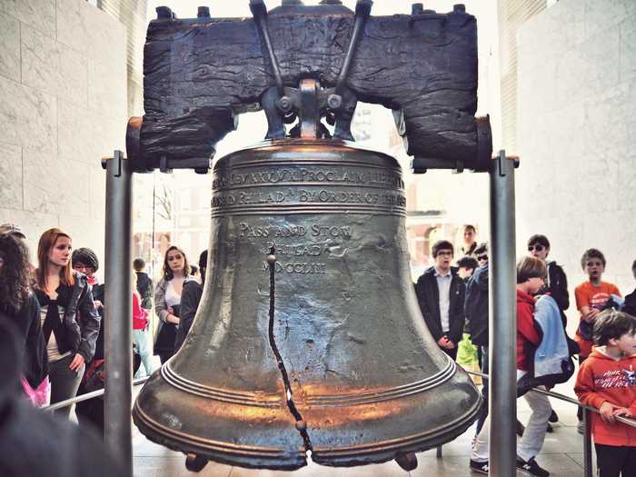 Honor our founding fathers and go visit the Liberty Bell and Independence Hall in Philadelphia, Pennsylvania.