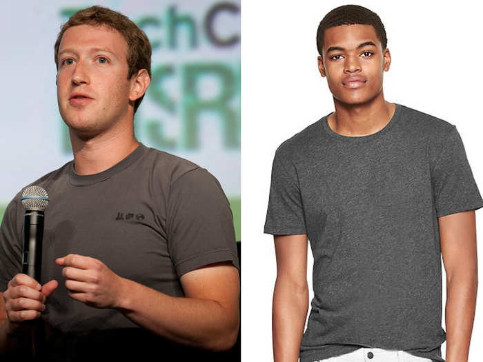 Facebook CEO Mark Zuckerberg opts for a less avant-garde look. In a recent Q&A with Facebook users, Zuckerberg explained that he wears the same grey t-shirt every day because it allows him to keep his mind clear for bigger decisions. You can buy a similar one at Gap for $16.95.