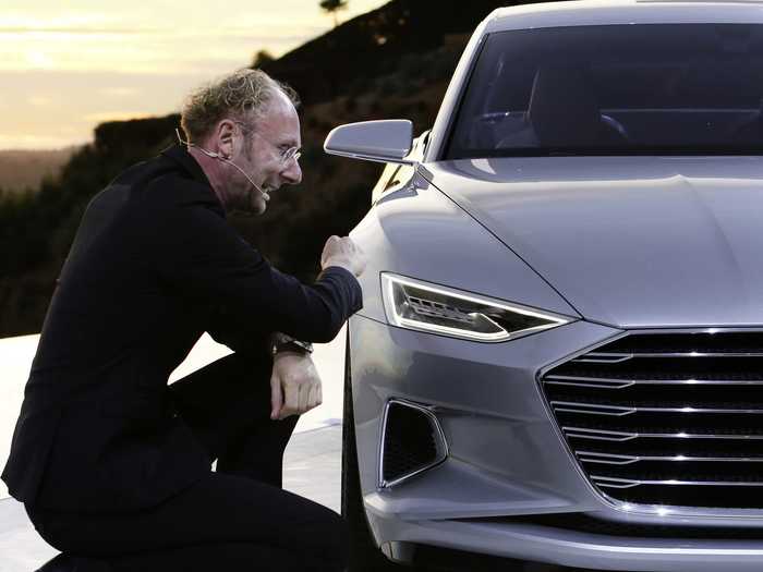 The concept features a flatter and more angular wedge-design headlight using Audi