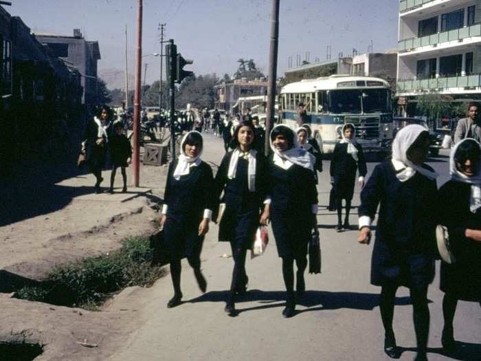 Girls and boys in western-style universities and schools were encouraged to talk to each other freely.