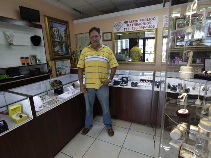 Faustino Jose, 60, now owns his own jewelry store. Faustino, who was an industrial engineer in Cuba, said he studied all of Thor Heyerdahl