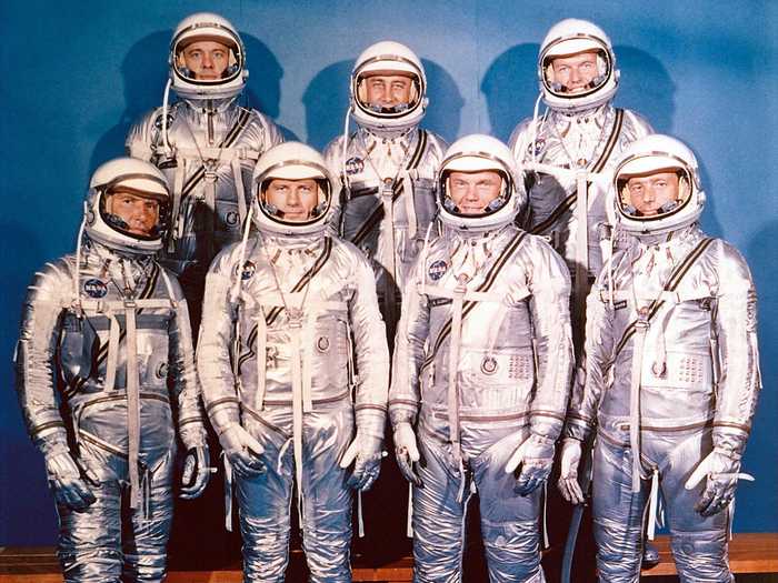 The final group, called the Mercury Seven, was established in 1959 and consisted of seven men who were test pilots in the Navy or Air Force.