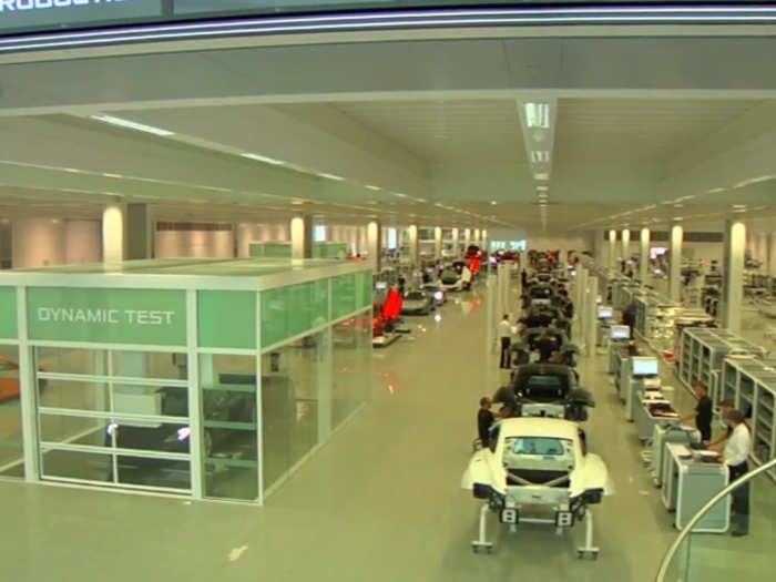 The factory takes up a massive 20,000 square meters. That