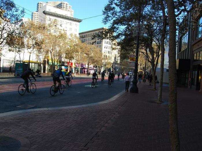 San Francisco is a small city, and its public transportation system is kind of broken, so biking is a great way to get around. But you didn