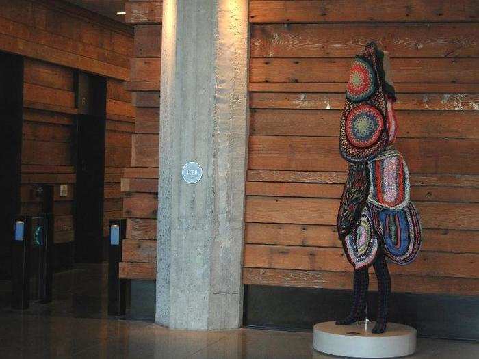 The lobby is pretty plush. That weird thing on the right is a sculpture by Nick Cave. We