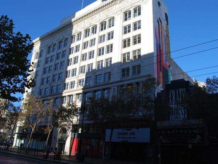 This is the Warfield Theatre building. The theatre has been there forever. Jerry Garcia used to play there all the time.