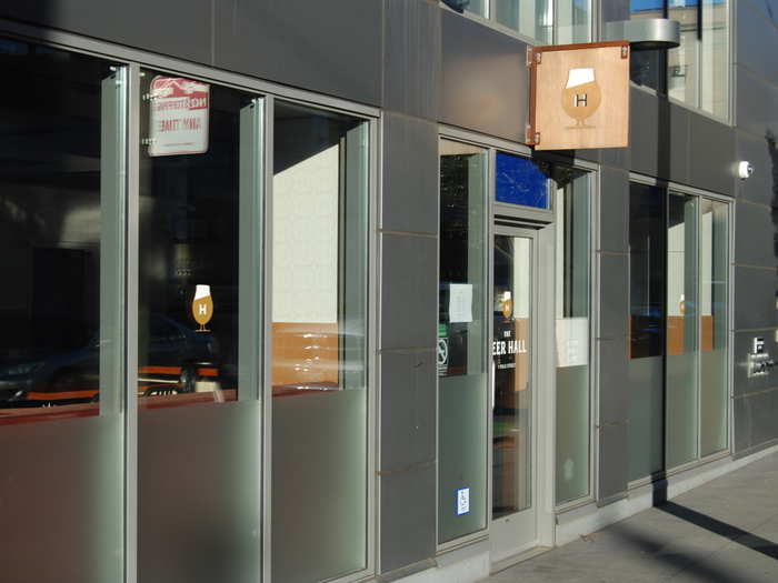 And fancy beer bars, like this one on the ground floor of a luxury apartment building.