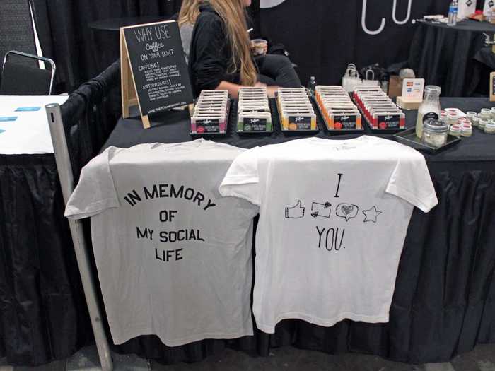 Some of the shirts invoked a little social media humor.