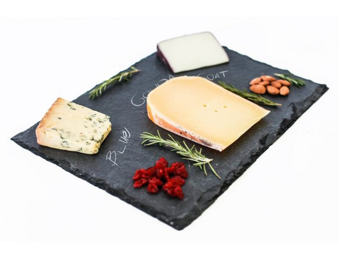 Make appetizers elegant with a slate cheese board.