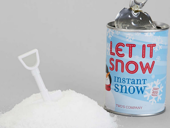 Let it snow on cue with snow in a can.