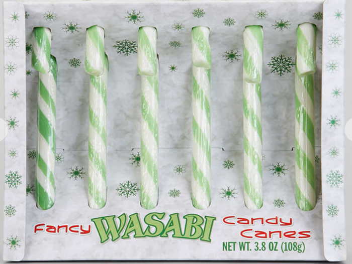 Perk up the afternoon with wasabi candy canes.