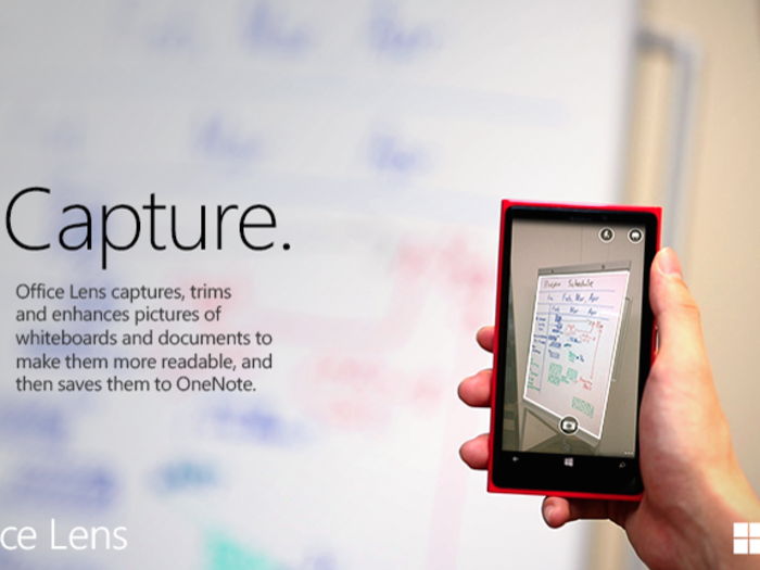 Office Lens makes your mobile device into a scanner.