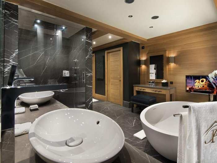 The master bathroom is pretty swanky, too.