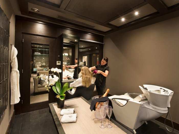 A hair salon where a stylist will come and get you ready for a night out (or a night in).