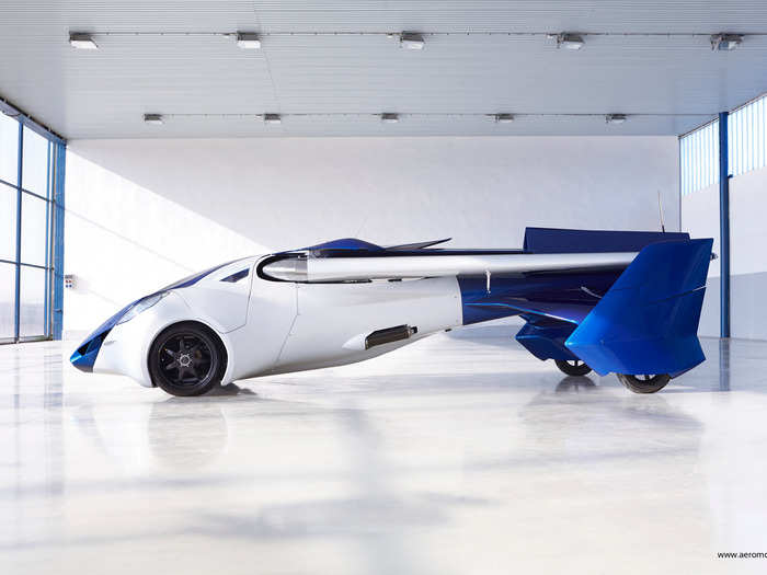 With its wings folded back, the AeroMobil is designed to drive on regular roads.