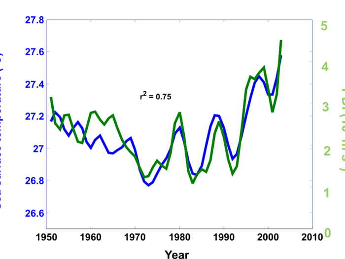 It’s not just the air that will get warmer. As oceans heat up, hurricanes like Sandy that originate in the Atlantic will become more intense. For each 1.8-degree-Fahrenheit increase in sea surface temperatures, as much as 18% more rain will fall during a hurricane, and storm winds could get about 8% stronger.