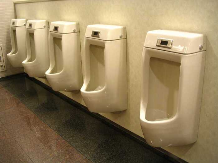 Test-takers witnessed one of their own drop his calculator in the urinal. He retrieved it and used it for exam.