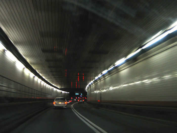 A test-taker was in the Holland tunnel headed to New Jersey and realized he was supposed to take the test in Long Island.